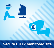 Secure CCTV monitored site