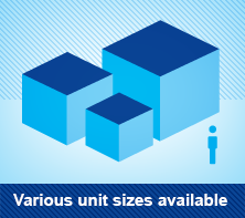 Various unit sizes available